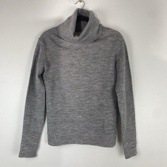 J. Brand Women's Pullover Cowl Neck Sweatshirt Size XS Gray Wool Cotton Blend - Picture 1 of 7